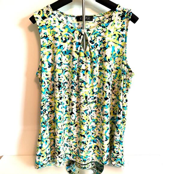 Kasper Women's Keyhole Neck Sleeveless Top Size XL Career Layering Timeless - Picture 1 of 8